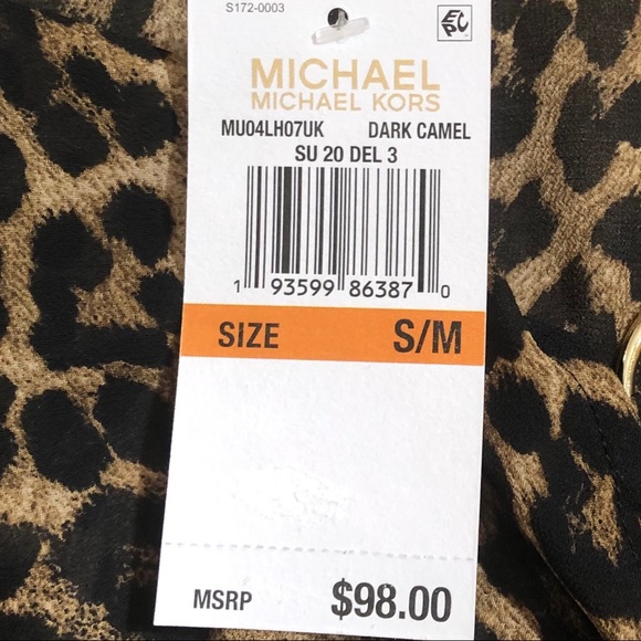 Michael Kors Animal Print  Ring Embellished Sz S/M - Picture 7 of 7